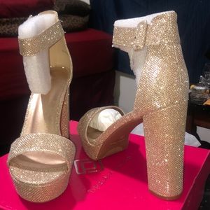 Gold Shimmer Heels